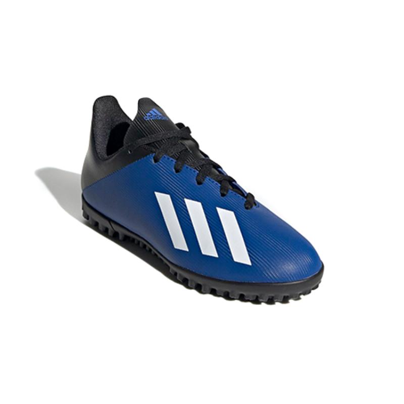 Adidas X 19.4 Slip Resistant Cushioning Abrasion Resistant Low Top Kids' Soccer Shoes Blue Black White Kids' Sneakers FV4662