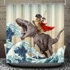 Funny Shower Curtains, Cool Dog Shower Curtain, Fun Pet Puppy Waterproof Shower Curtains with Hooks for Bathroom Decor, Dog