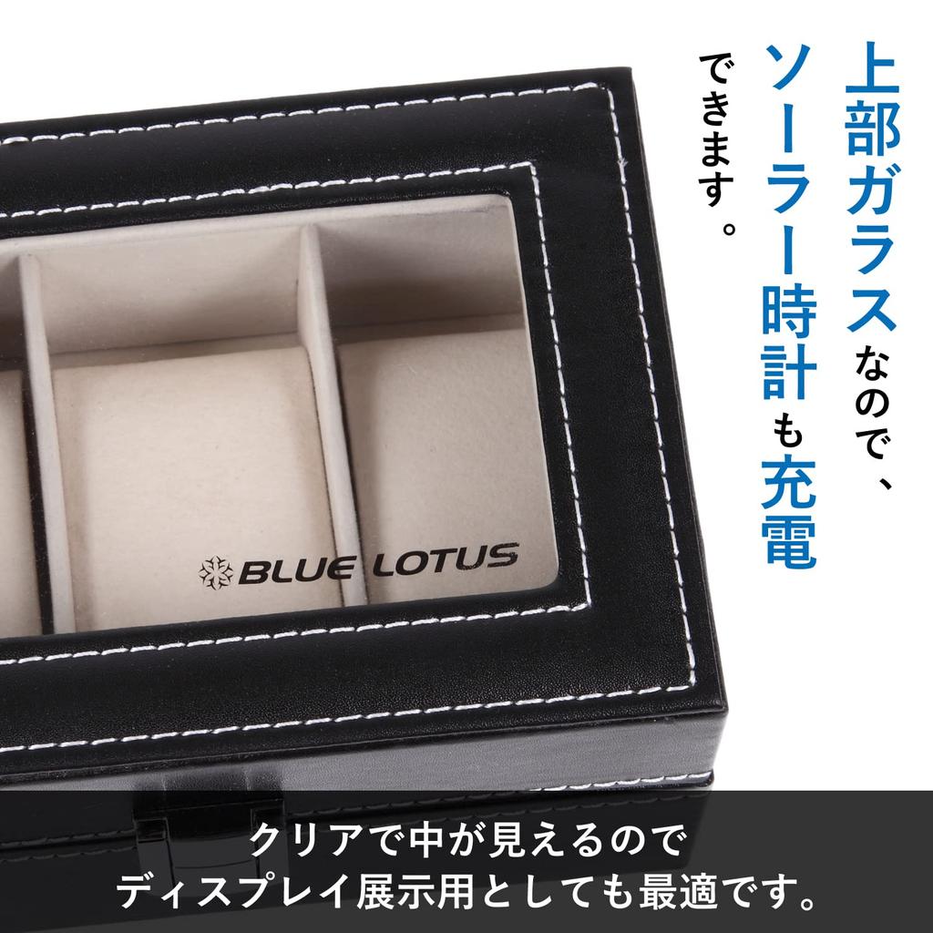 BLUELOTUS Watch Storage Watch Collection Case for 3 Case, Watches, BL-291 (Black)