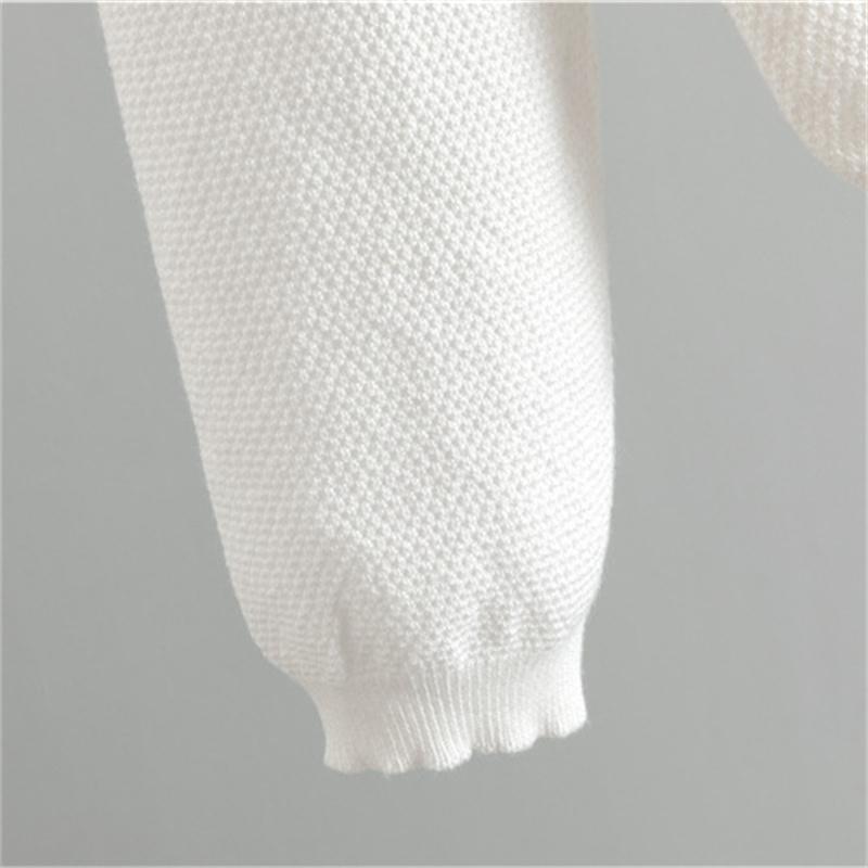 Women'S Spring And Autumn Casual Suit Fashionable High Neck Sweater Cardigan Vest Wide Leg Pants Knitted Three Piece Set