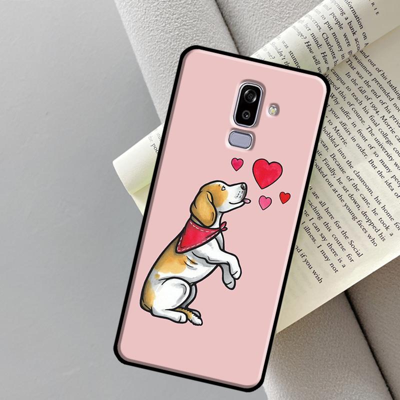 Cartoon Beagle Dog Phone Case For Samsung Galaxy J7 J5 J3 2017 A3 A5 J1 2016 J4 J6 A6 A8 Plus J8 A9 2018 Case