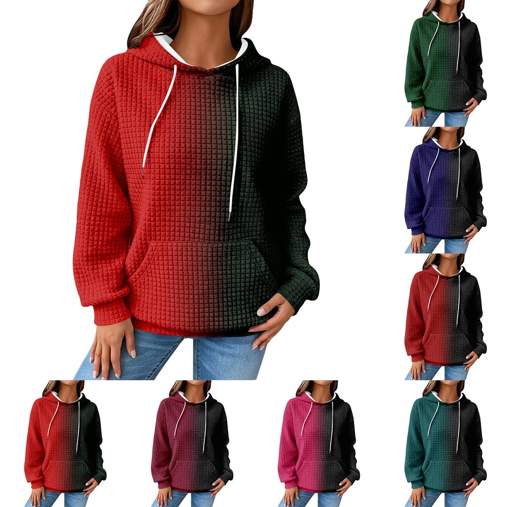 Women's Knit Hoodie , Long Sleeve Pullover with Pocket, Casual Loose,Fit Sweatshirt for Daily Wear/Outdoor