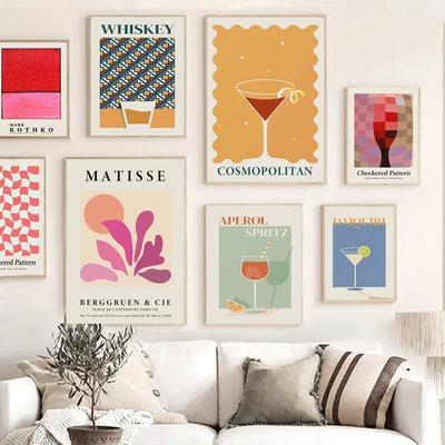Abstraktes Blumenmarkt-Poster, Matisse-Wandkunst, Leinwandgemälde, nordische Poster und Drucke, Wandbilder für Wohnzimmerdekoration