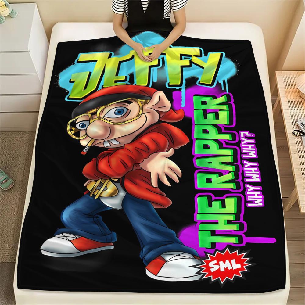 

1PC Jeffy Print Flannel Blanket, High quality All Seasons, Home Decor, Warmth and Comfort, Perfect for Christmas Gifts 80cm x 120cm