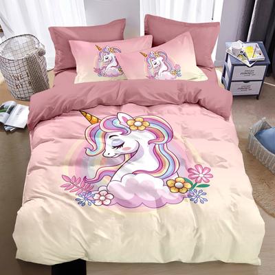 Unicorn Bedding Sets for Kids Girls Boys Love Unicorn Powder Duvet Cover Single Double Pink Quilts Colourful Pony Quilt Cover