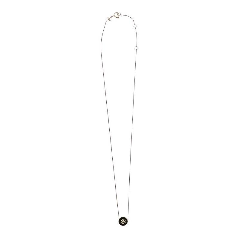 TORY BURCH Logo Design Enamel Brass Necklace Women s Gold 24A90549700-gold F золотой