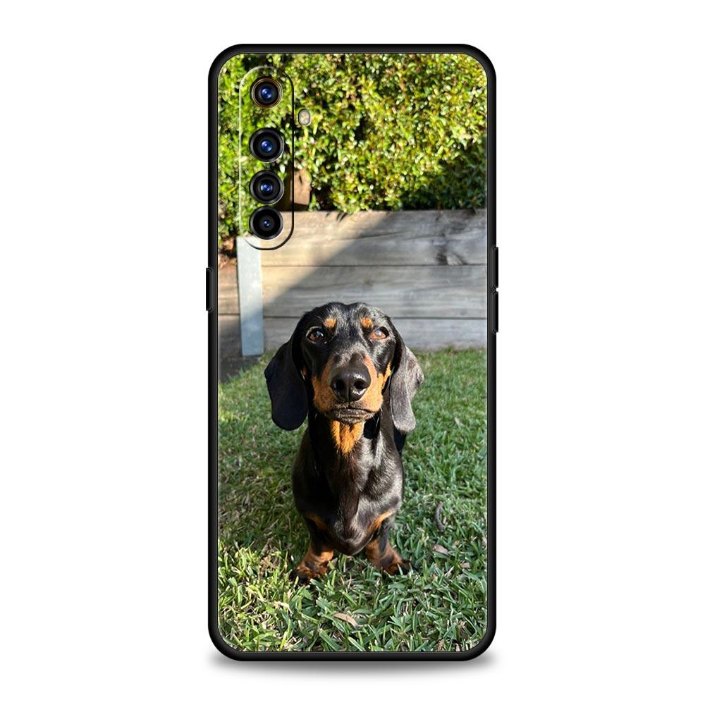Dachshund Silhouette Dog cute Case For Realme 12 11 10 9 8 5G 7 6 GT5 GT3 GT2 Pro C21 C25 C35 For Realme GT Neo 2 3 3T 5 Cover