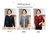Embroidered Floral Knit Cardigan for Mothers: Stylish, Loose-Fit Wool Sweater Coat in Plus Sizes