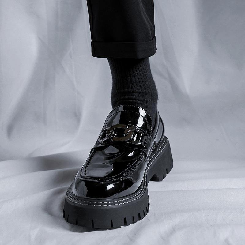 Fashion High quality thick soled shoes Male Casual Men Shoes Comfortable Formal Loafer Business Office Formal Dress Shoes 38-44