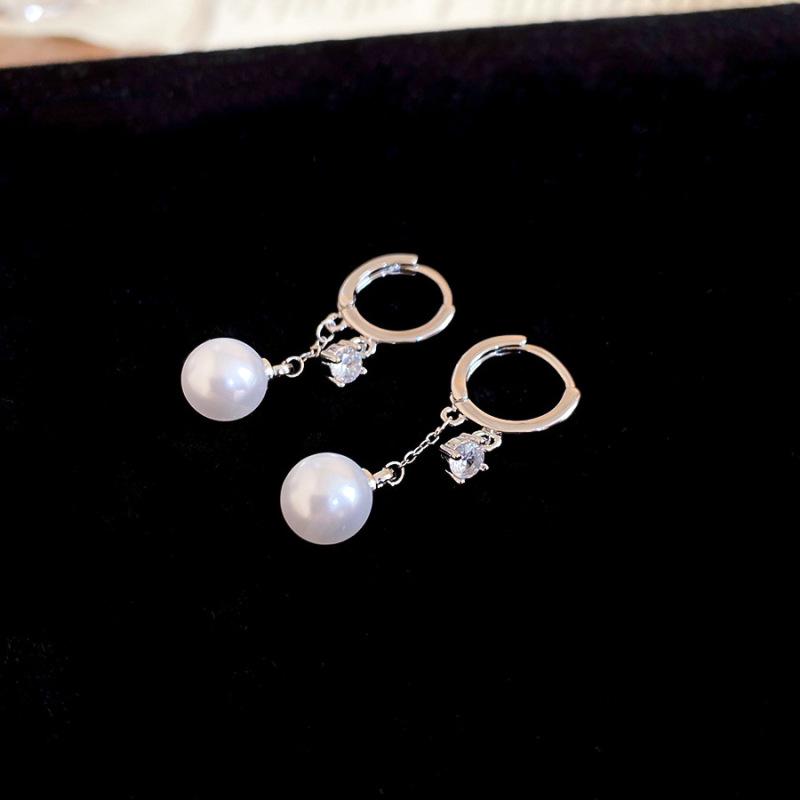 Silbernadel Zirkon Schlangenherz Ohrringe: Elegante, Einzigartige High-End Ohrstecker für Damen