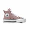 Converse Chuck Taylor All Star fashionable versatile high-top canvas shoes for women in pink and white