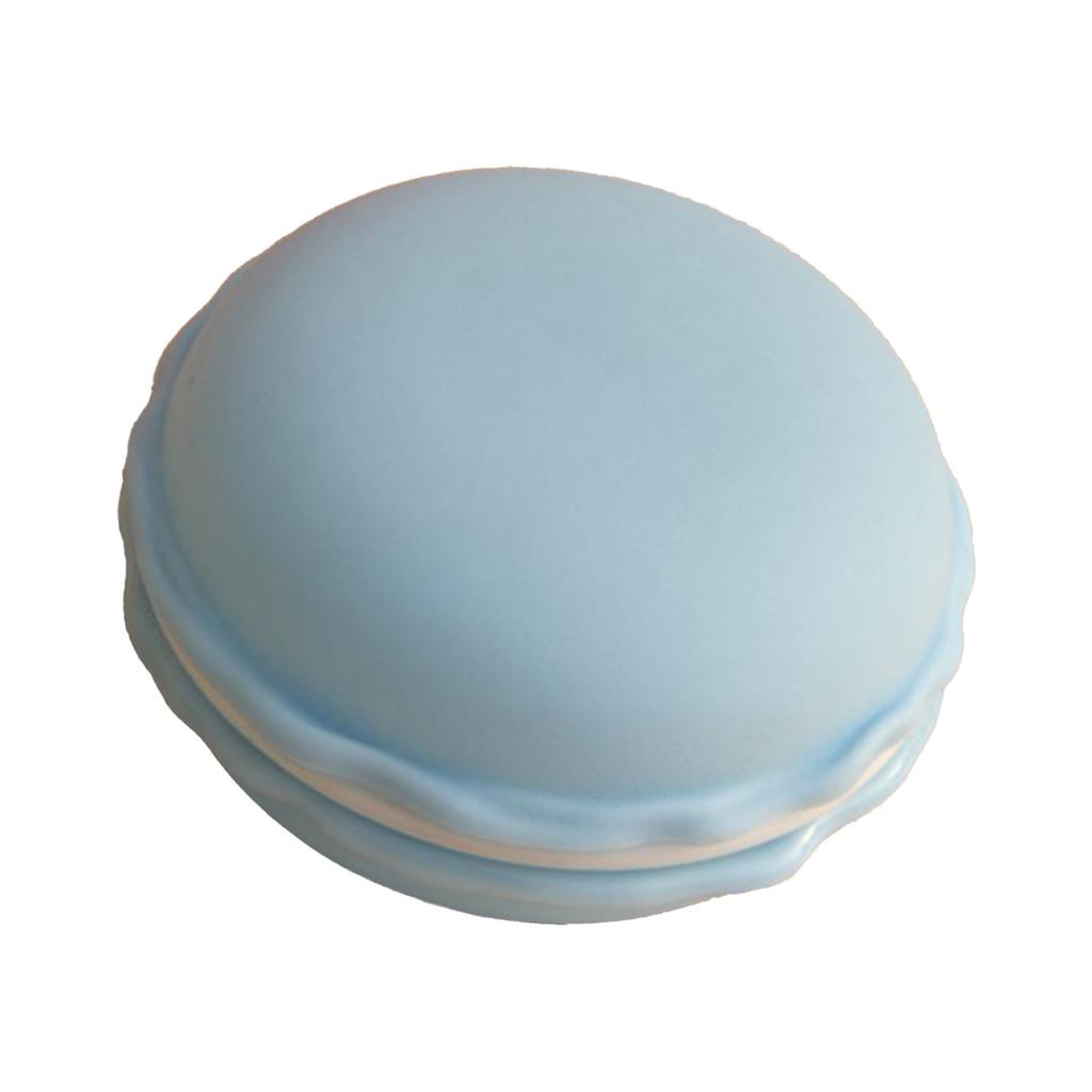 Macaron Jewelry Box Light Blue Plastic Exquisite Macaron Shape Storage Box for Women Girls