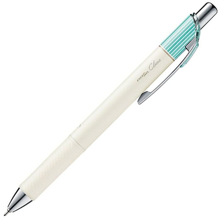 Pentel EnerGel Clena Ballpoint Pen 0.5mm Mint Green 10-pack Black