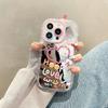 Lovely Girl Heart Mirror Phone Case For iPhone 11 12 13 14 15 16 17 Pro Max Shockproof Back Cover