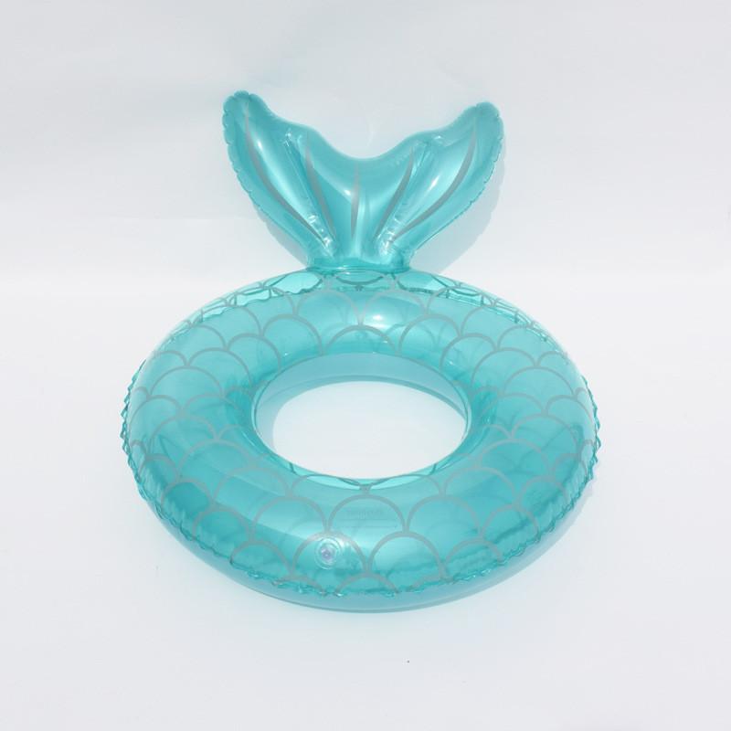Mermaid Tail Swim Ring Thickened Children's Lifebuoy Adult Water Toy Backrest Mermaid Swim Ring Pvc 0.25 Thickness