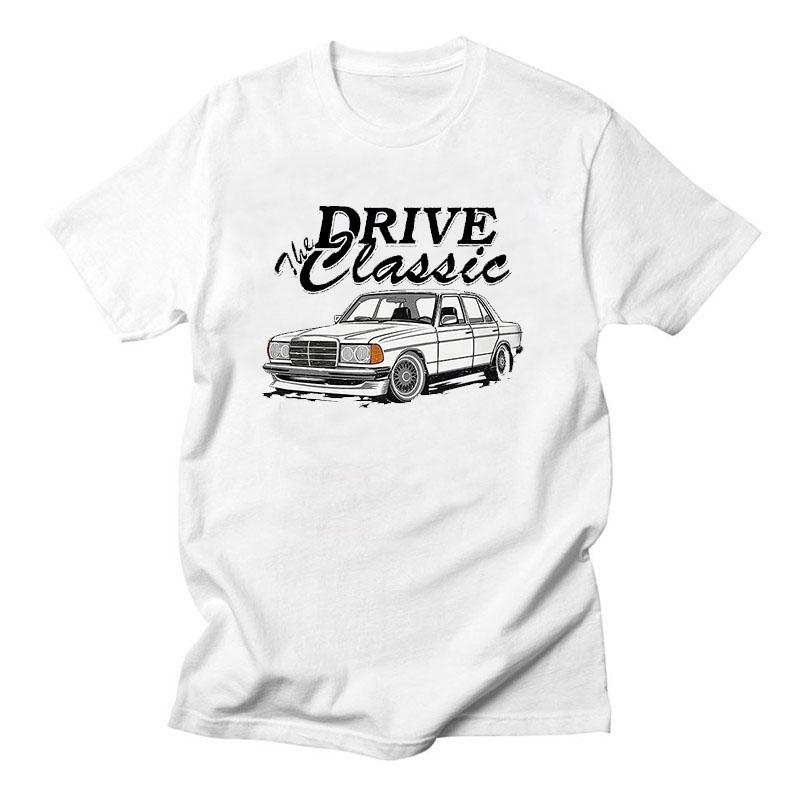 Glstkrrn W123 Футболка Car Fans Printed Tshirt Мужская хлопковая уличная винтажная модная футболка Женская брендовая футболка S