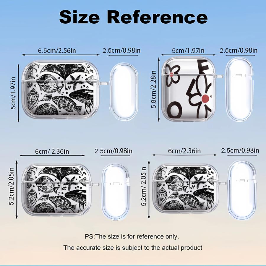 Simple Fish Clear Earphone Cases Cover Case For Airpods 3 Pro3 Pro2 1 2 4 Pro