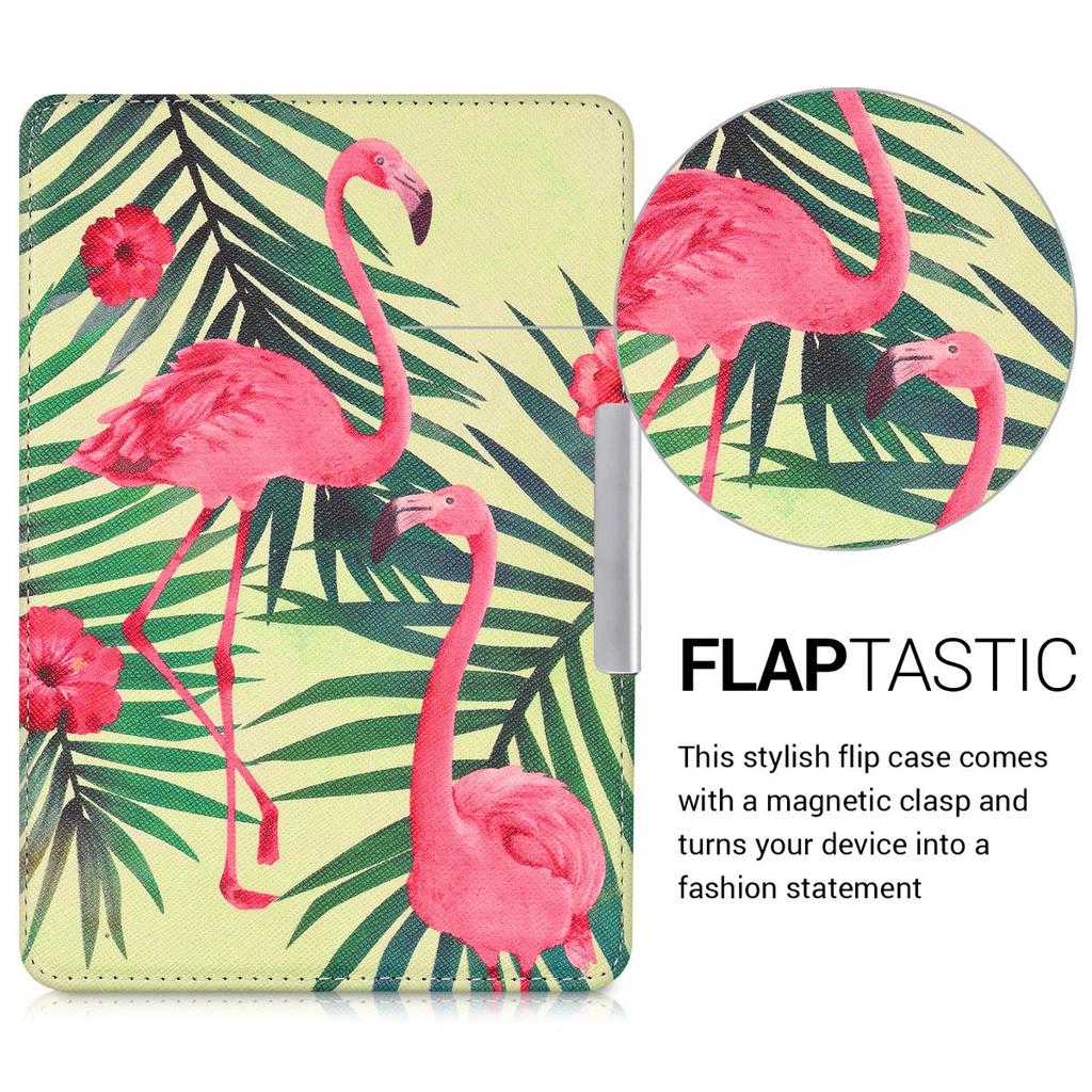 Kwmobile Etui na Amazon Kindle Paperwhite z funkcją automatycznego usypiania i PU Jasnozielone - E-czytnik Usypianie, Skóra, Różowy/Zielony/Jasny