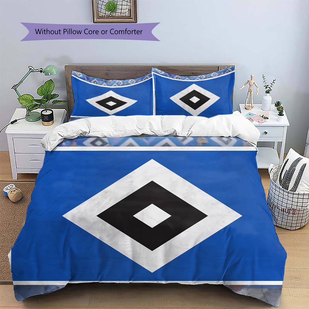 Hamburger SV Pattern Bedding Home Decoration Birthday & Festival Gift (1 * Duvet Cover + 2 * Pillowcase, Without Core)