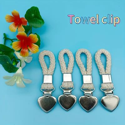 Simple Towel Clip Multi-functional Storage Rack for Home, Kitchen & Bathroom, Woven Craftsmanship, Suitable for Home Organizer Clip