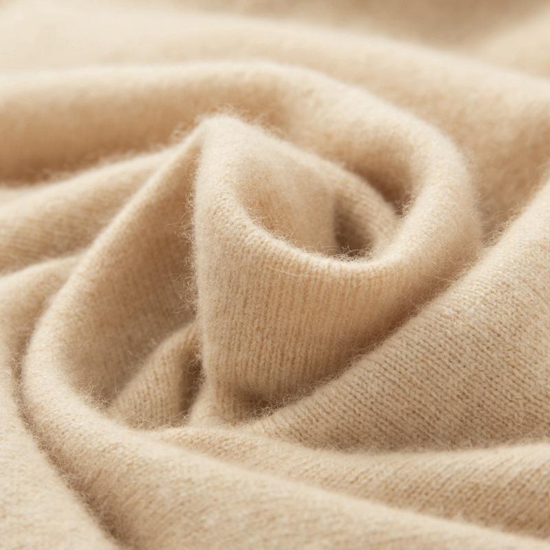 Autumn/Winter Cashmere Cross-Collar Long Knit Dress - Slim-Fit Skirt for Elegant and Commuting Style