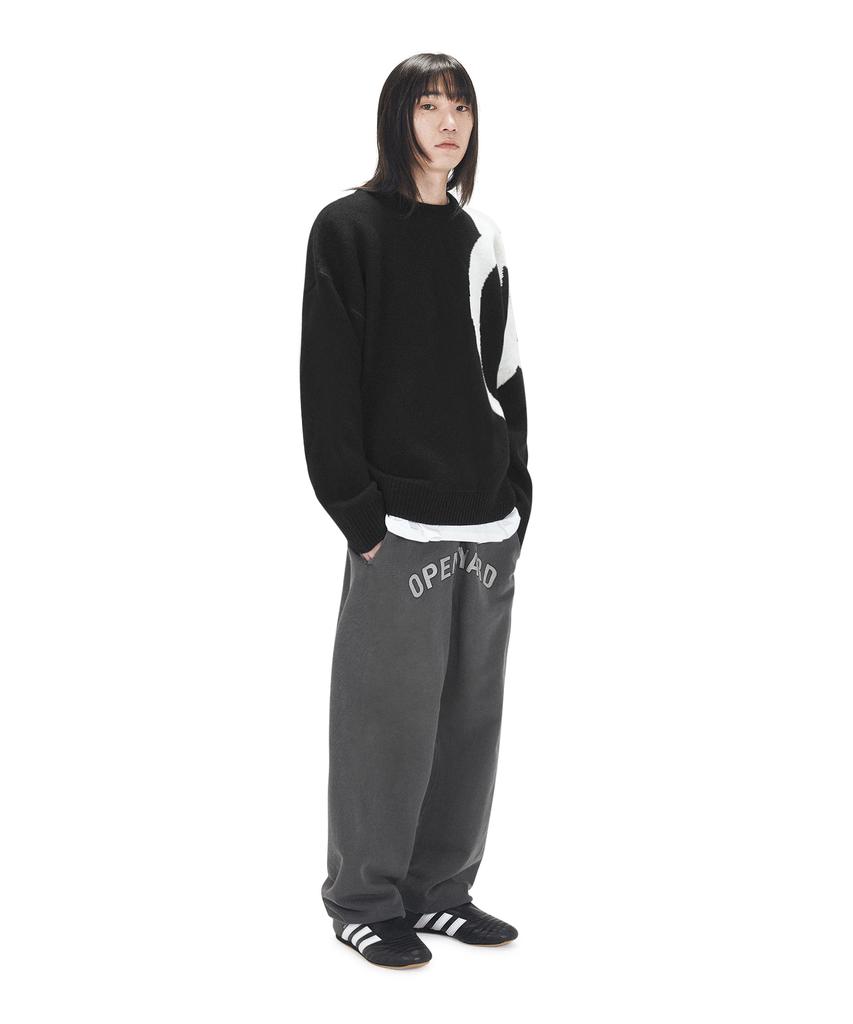 Opeunyadeu(Owai) Bold Logo Knit - Black