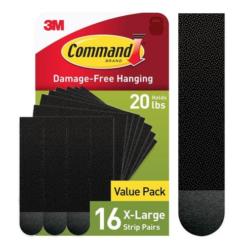 Command 20 Lb XL Heavyweight Picture Hanging Strips, Damage Free Hanging Picture Hangers, Heavy Duty Wall Hanging Strips for Christmas Decorations, 16