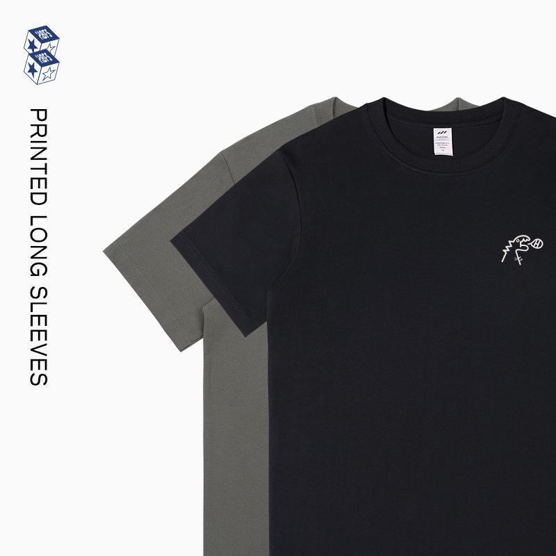 

230g Pure Cotton Men s Short-Sleeve Dinosaur Print Casual Loose T-Shirt S