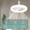 2 In 1 Silent Ceiling Fan Light with Remote Control Electric Cordless Fan Dimming Three Color Light for Home Living Room Bedroom