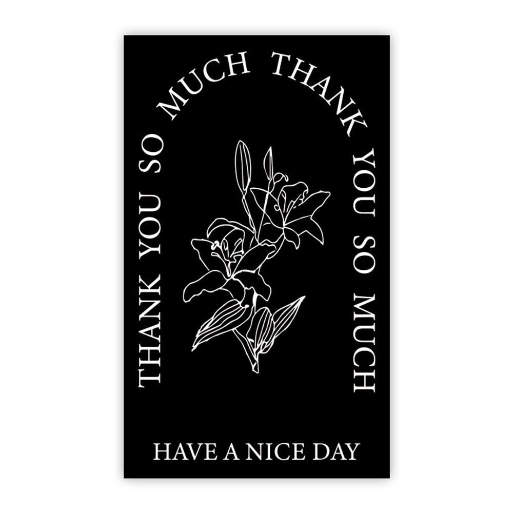 

50 шт. Упаковка товара Спасибо за ваш заказ Наклейки 5,4*9 см Цветочные этикетки для запечатывания Фестиваль 9