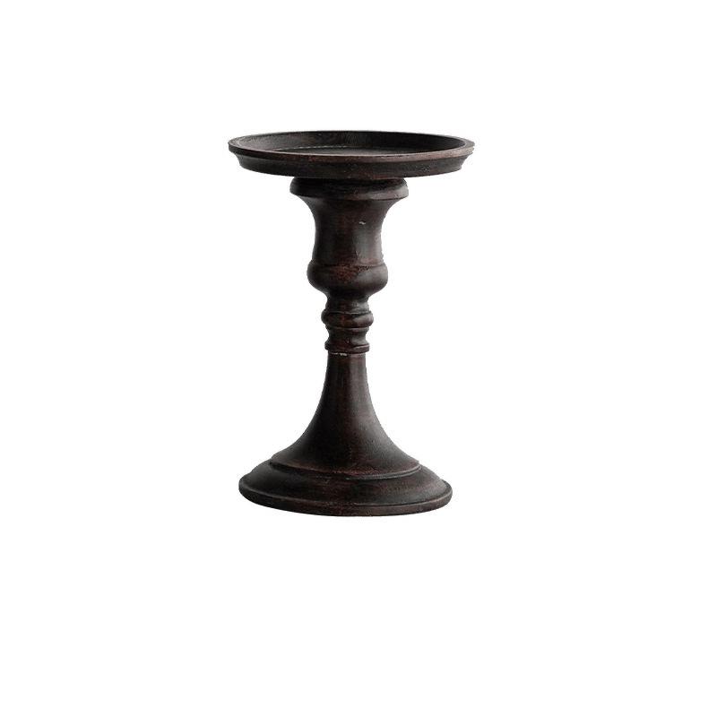 

European Antique Mid-Century Dining Table Candlestick - Resin Retro High-Foot Ornament, Free Shipping