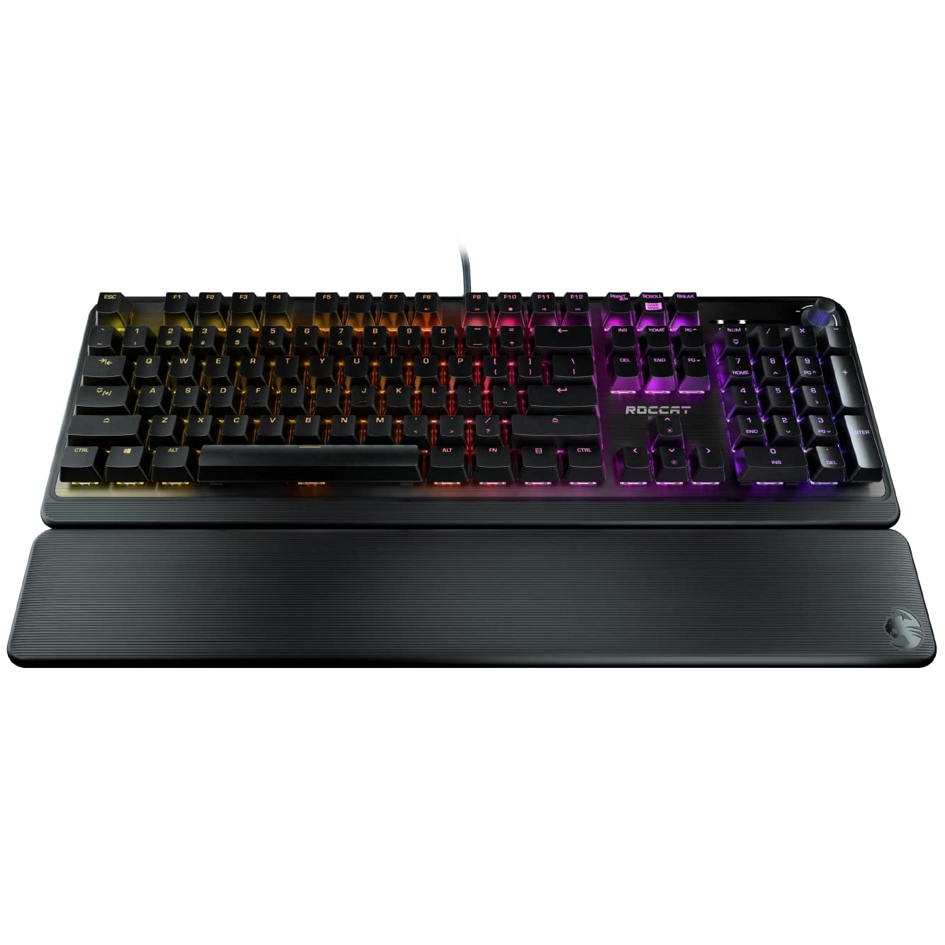 

ROCCAT Gaming Keyboard Pyro US English Layout Дротова Механічна Лінійна TTC Повнорозмірний RGB Регулятор гучності Підлокітник Windows 7 або пізнішої версії Чорний/Чорний []