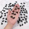 100Pcs/ 50Pcs Realistic Spider Halloween Christmas Decoration, Plastic Mini Spider Black Realistic Scary Spider Prank Halloween