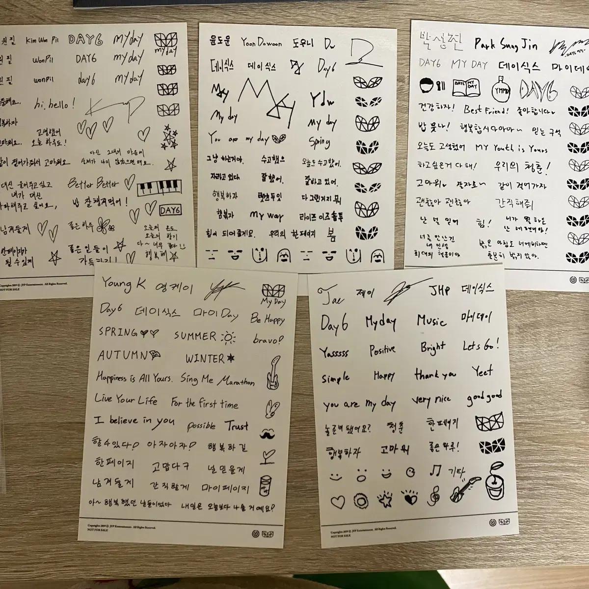 

Daysix 2nd Kit Sticker Young-hyeon Helped Sungjin Original Pencil Formulation