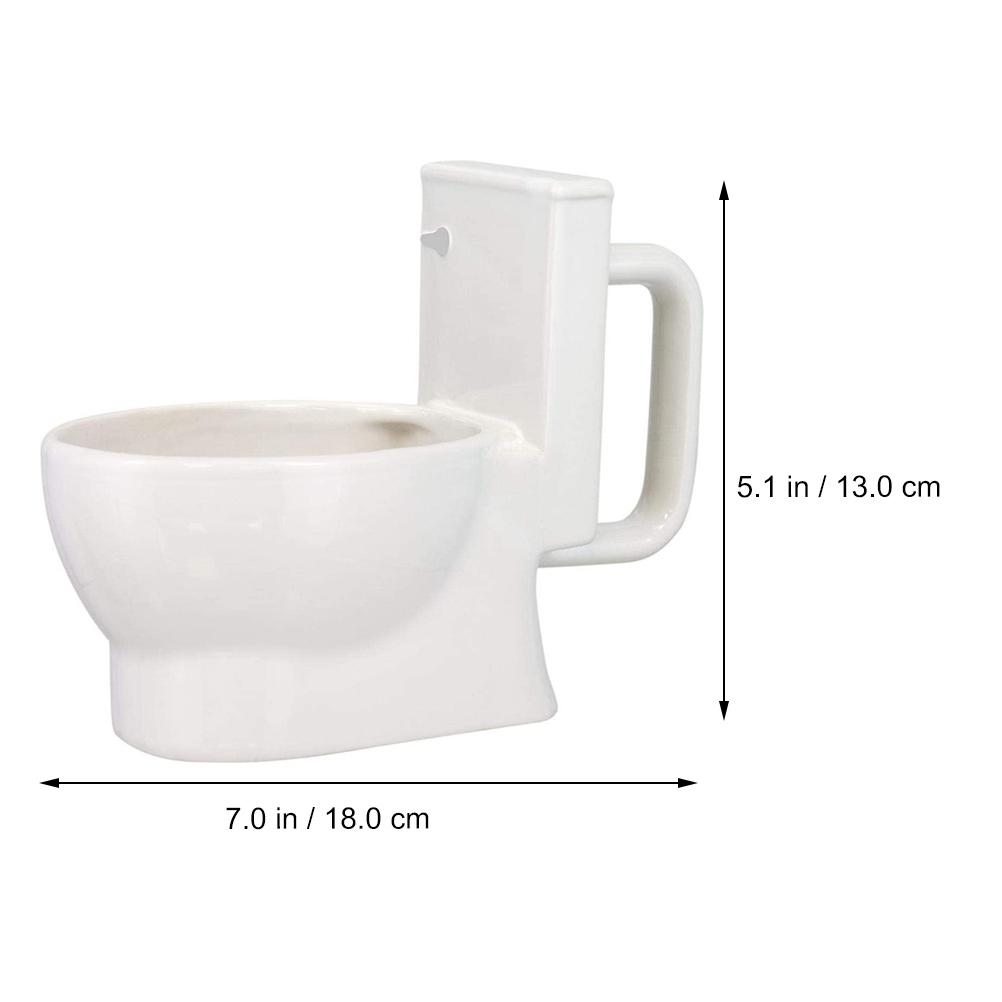 Creative Toilet Coffee Mug Funny Ceramic Water Bottle Novelty Beer Cup Home Office Use Cartoon Design Easy Clean Polished