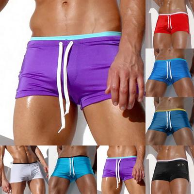 Fashion Men Breathable Trunks Pants Solid Swimwear Beach Shorts Slim Wear