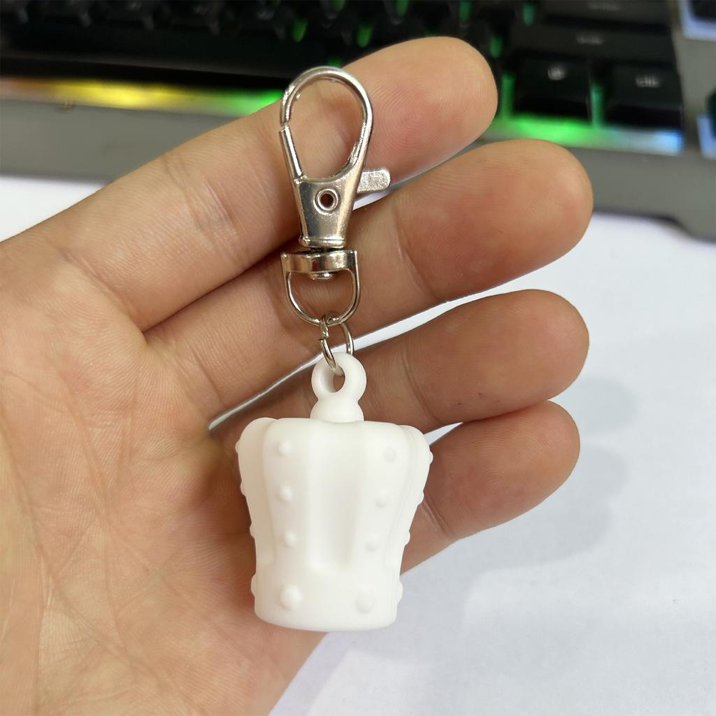 Initial Letter Keychain Caps for Lip Balm Replacement Cover Stylish Key Holder Practical Present for Women and Girls