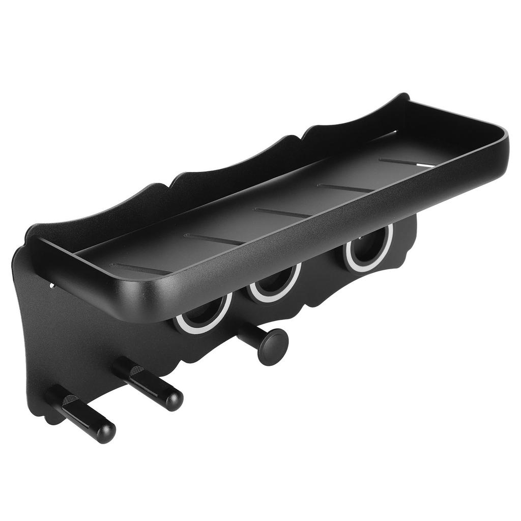 Hair Blower Stand Organizer WallMounted Hair Dryer Holder Bathroom Storage Rack Black
