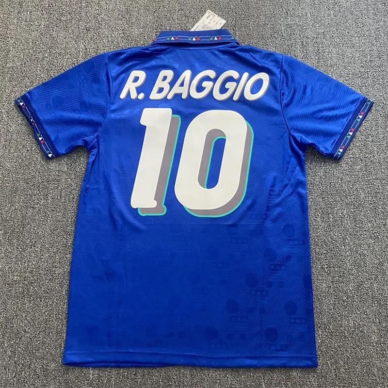 1994 Italian Retro Jersey 2006 Classic Replica No. 10 Baggio Maldini Football Jersey