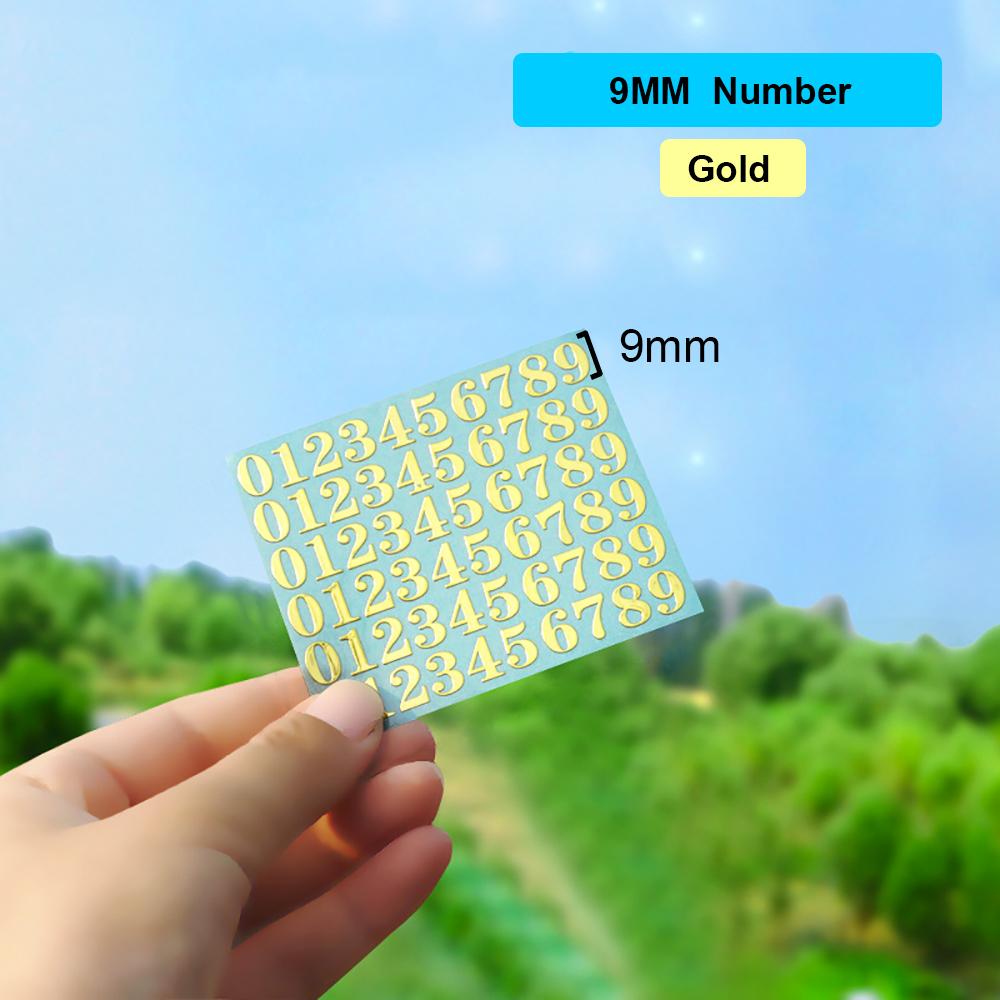 Silicone world 2-9mm Alphabet Letters Numbers Decor Stickers Gold Silver Epoxy Resin Filler For DIY Silicone Molds Craft Making
