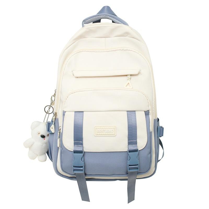 Schoolbag1011 College Style Soft Girl Color Scheme Student Schoolbag Simple Letter Korean Version Junior High School Student Backpack Wholesale