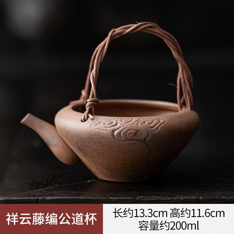 

Чайник с ручкой сбоку, уличный чайник для заваривания чая, грубый керамический чайник, сухой обжигаемый чайный набор для кунг-фу, чайник