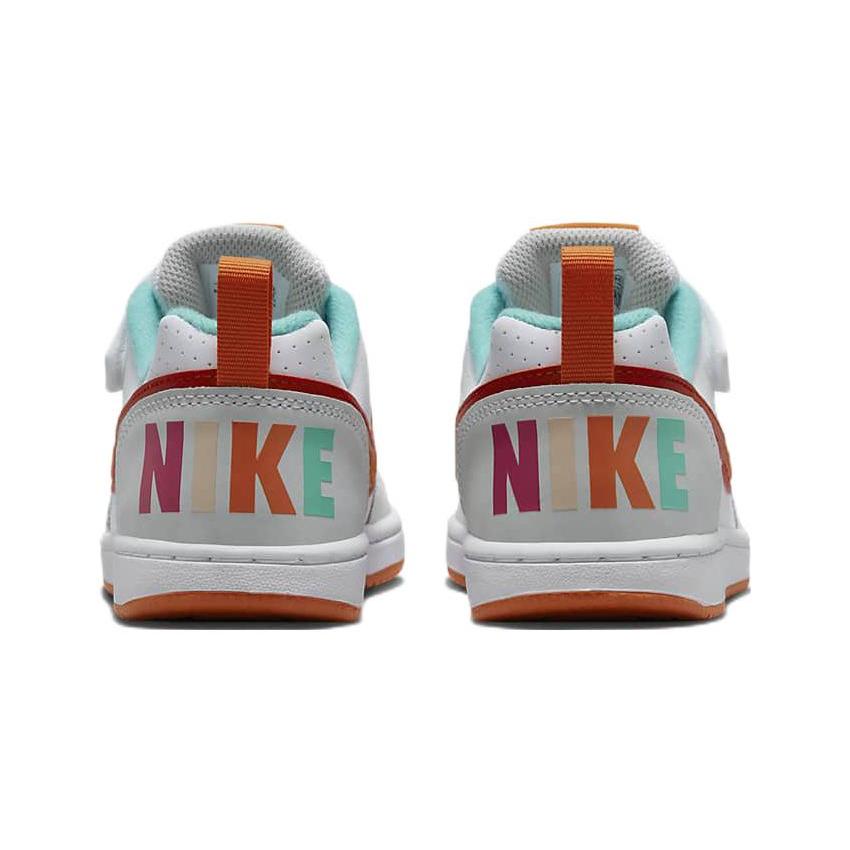 Nike Court Borough Slip Resistant Cushioning Abrasion Resistant Low top Skateboard Shoes Beige Orange Kids' FD4636-161