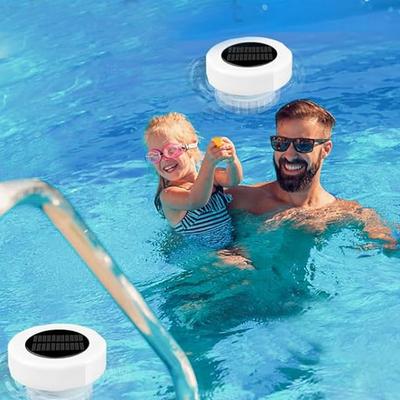 Solar Powered Pool Chlorine Floater with Colorful Light Pool Chlorine Tablet Dispenser IP68 Waterproof for Up To 3 Inch Tablets