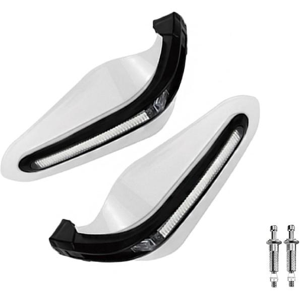 Motorcycle Handguards With LED Lights Motorbike Accessories Modification Protective Gear Compatible With ATV Bike Off(Green)