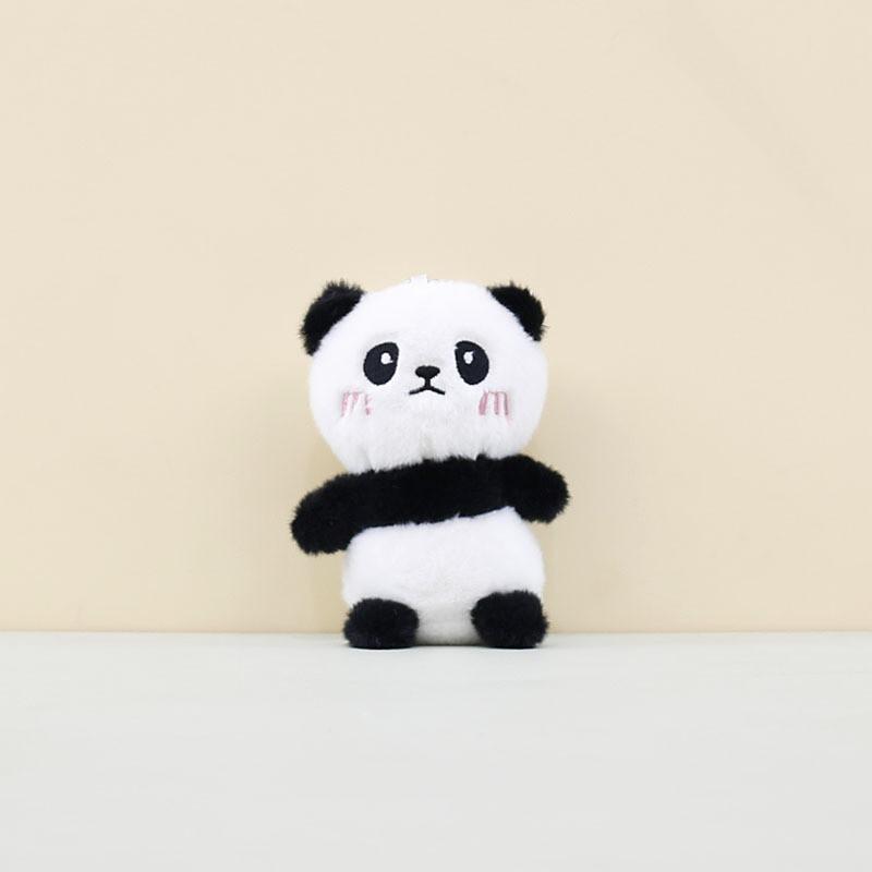 Delightful Panda Plush Doll Keyring Cute Cartoon Animal Toy 12cm Soft Design