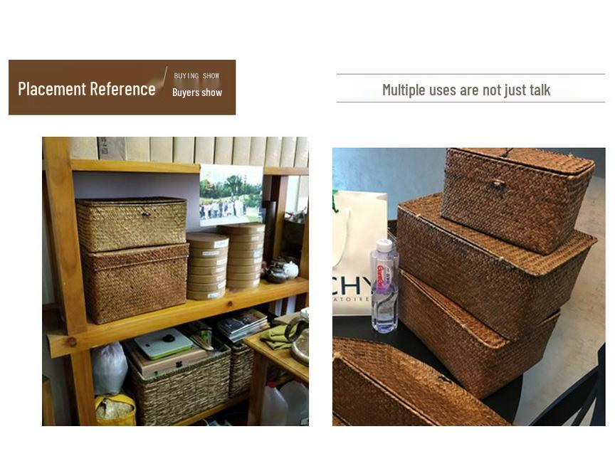 012S Hand-Woven Seagrass Storage & Celebration Box
