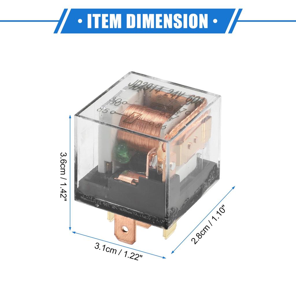 A ABSOPRO Waterproof Relay DC 5 Pin Relay Charging Case Universal Car Durable Plastic Transparent 5pcs 24V