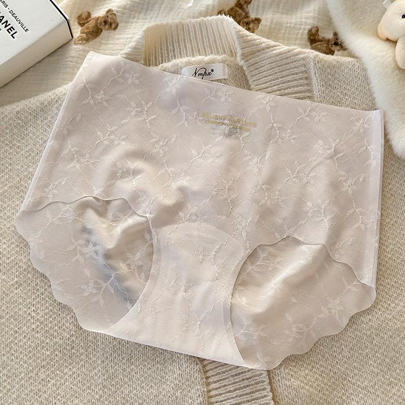 Big Size Girls Spring and Summer Lace Pure Cotton 10A Bacteriostatic Extended Crotch No Marks Briefs