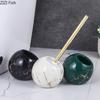 Imitation Marble Ceramic Base Toilet Brush and Holder Bathroom Toilet Gap Cleaning Supplies Soft Brush Bathroom Accessories
